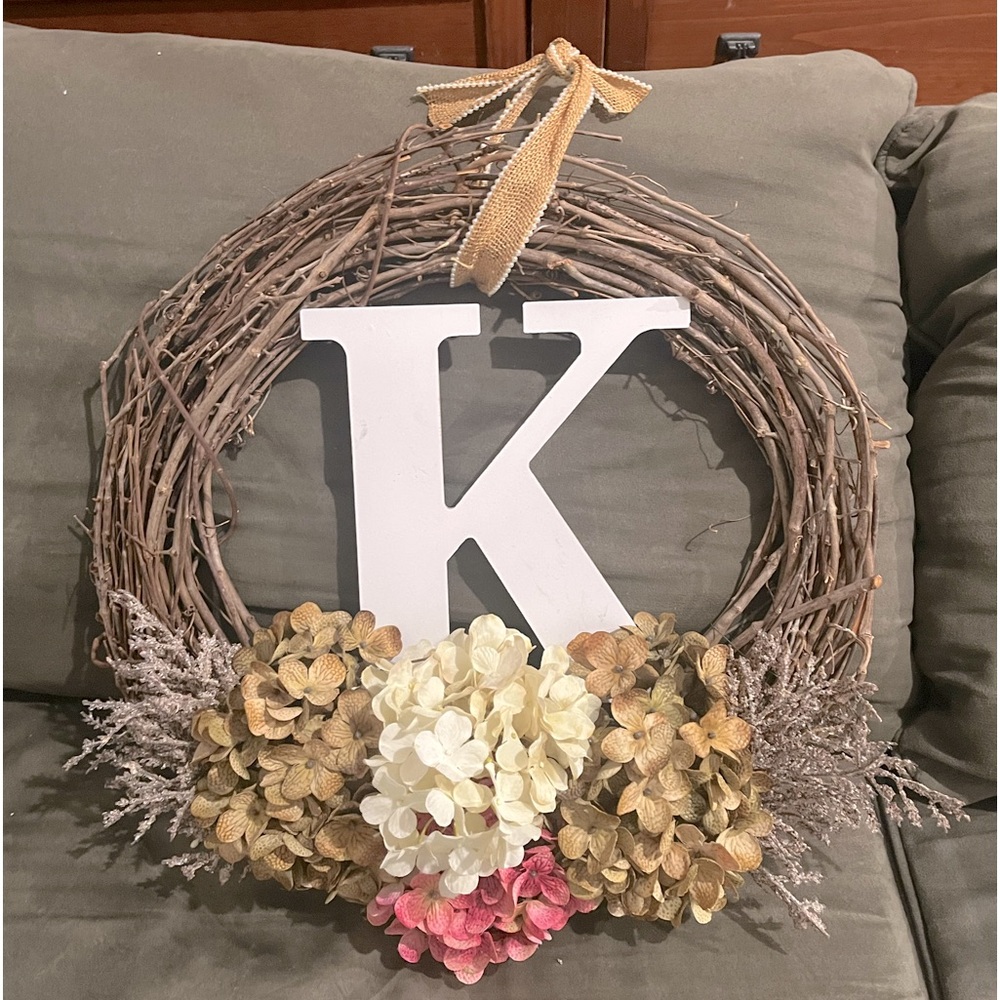 Wreath Initial Letter K